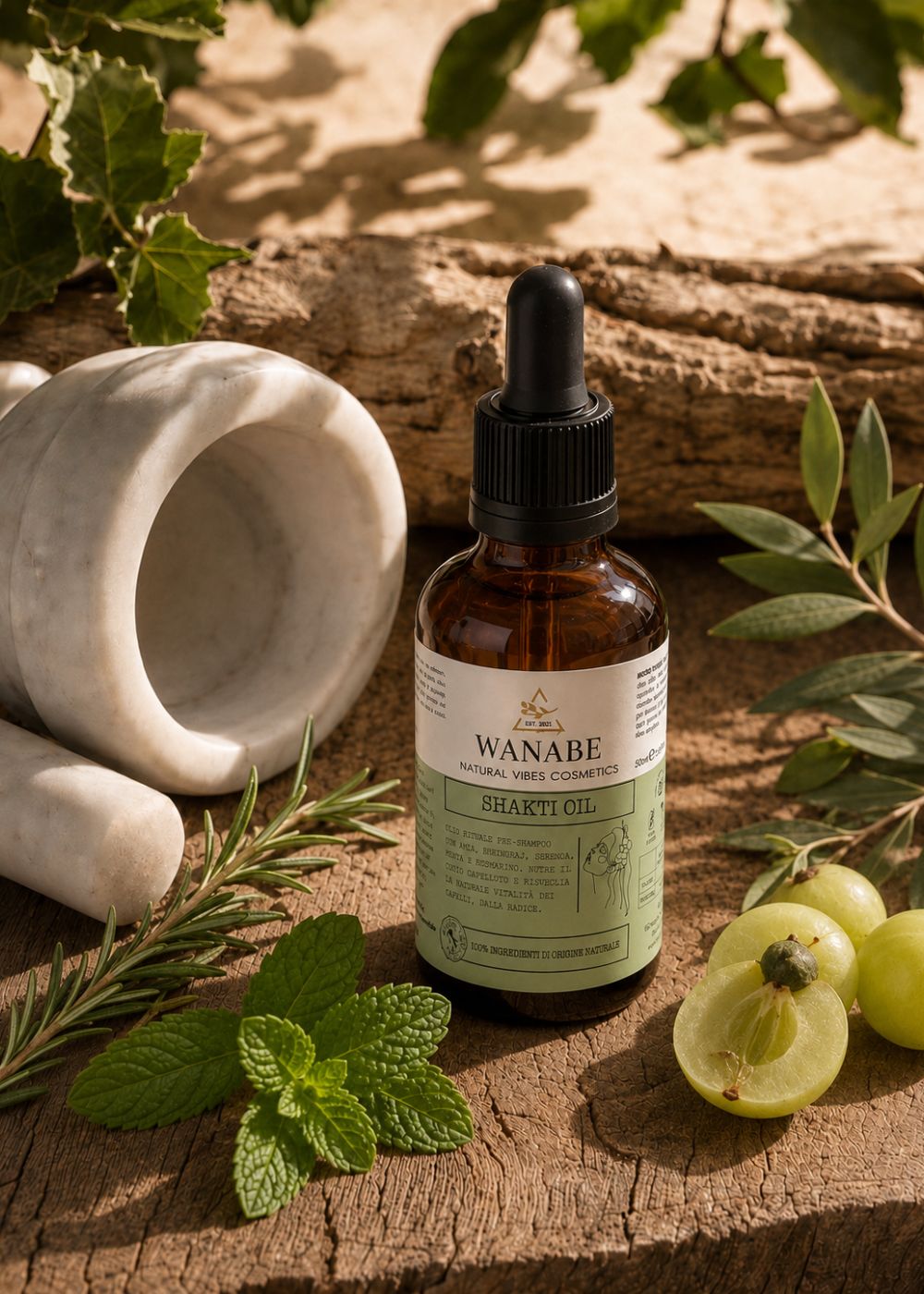 Shakti Scalp Oil - Olio rituale rinforzante con erbe ayurvediche e attivi botanici
