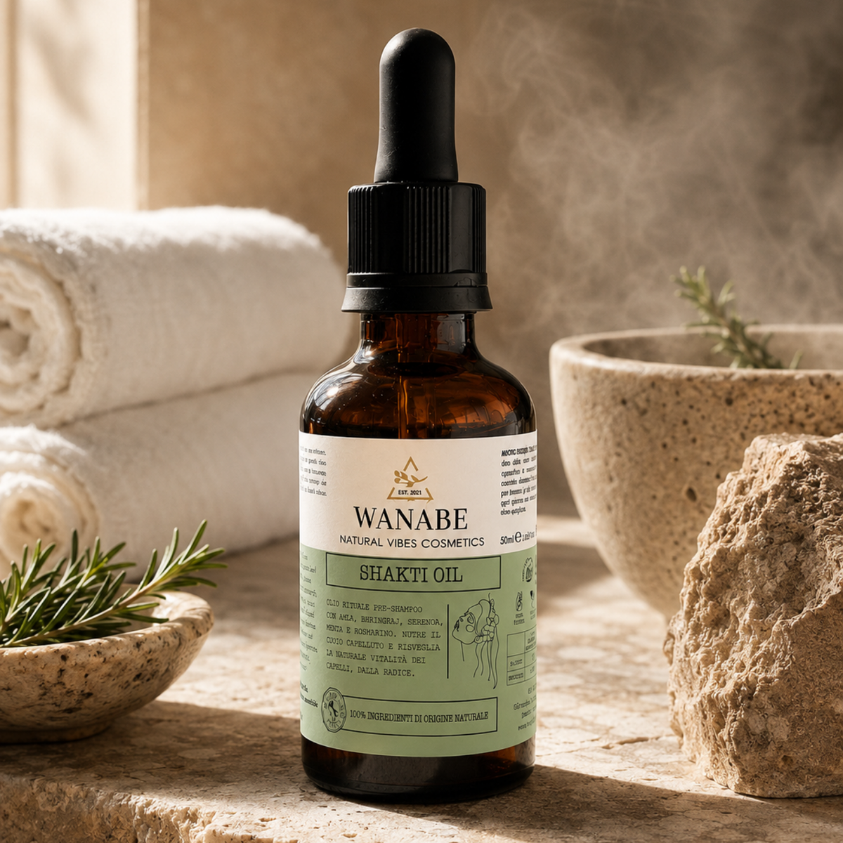 Shakti Scalp Oil - Olio rituale rinforzante con erbe ayurvediche e attivi botanici