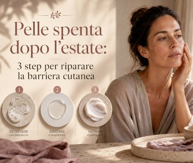 Pelle spenta dopo l'estate: 3 step per riparare la barriera cutanea